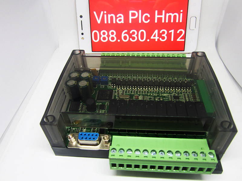 Bộ lập trình PLC FX3U 24MR 6AD 2DA RS485