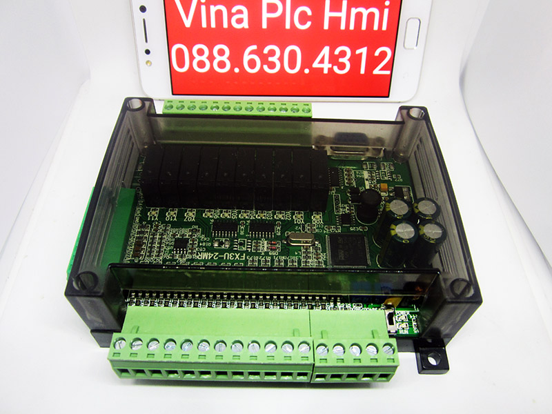 Bộ lập trình PLC FX3U 24MR 6AD 2DA RS485 - Ảnh 3